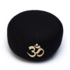 Zafu de Yoga meditación negro con Om algodón BIO