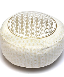 Zafu de Yoga meditación Flor de la vida de algodón BIO