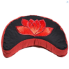 Zafu de Yoga meditación Loto media luna negro/rojo