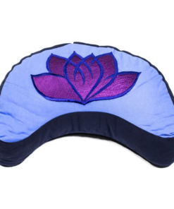 Zafu de Yoga meditación Loto media luna azul/púrpura