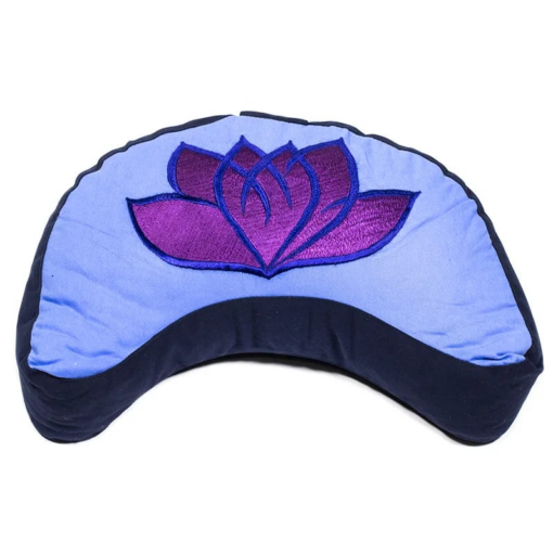 Zafu de Yoga meditación Loto media luna azul/púrpura