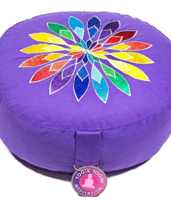 Zafu de Yoga meditación Flor multicolor - púrpura