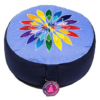 SET Meditación Flor multicolor sobre azul claro
