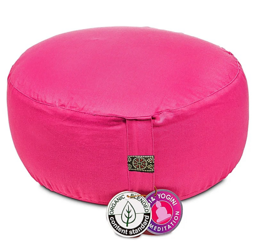 Zafu de Yoga meditación rosa algodón BIO