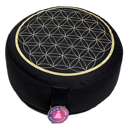 SET Meditación Flor de la vida oro/negro
