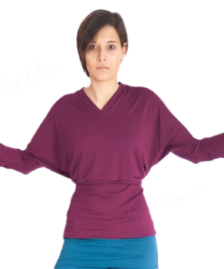 Camiseta yoga con manga larga Happy