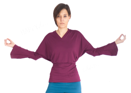 Camiseta yoga con manga larga Happy
