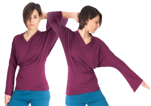 Camiseta yoga con manga larga Happy