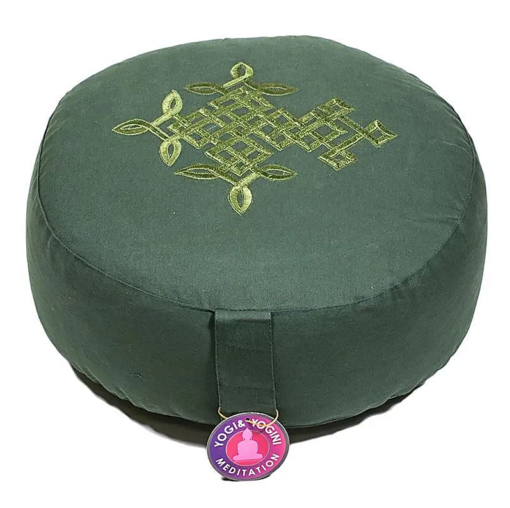 Zafu de Yoga meditación Verde Árbol de la vida verde