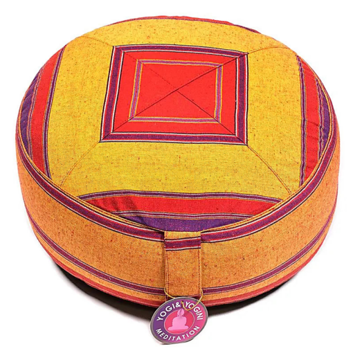 Zafu de Yoga meditación - multicolor - rojo/naranja
