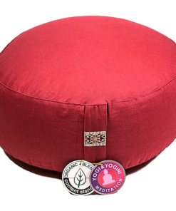 Zafu de Yoga meditación rojo de algodón BIO
