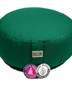Zafu de Yoga meditación verde de algodón BIO