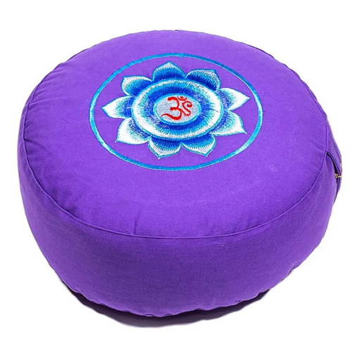 SET Meditación OM púrpura / azul sobre azul