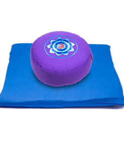 SET Meditación OM púrpura / azul sobre azul