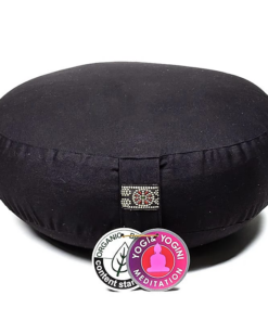 Zafu de Yoga meditación negro modelo bajo algodón BIO