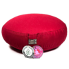 Zafu de Yoga meditación rojo modelo bajo de algodón BIO