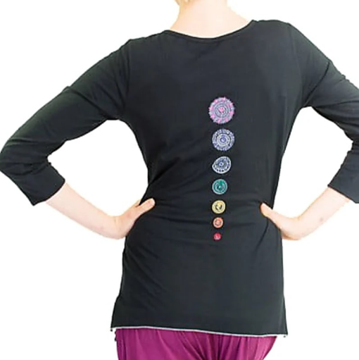 Camiseta yoga algodón orgánico chakras
