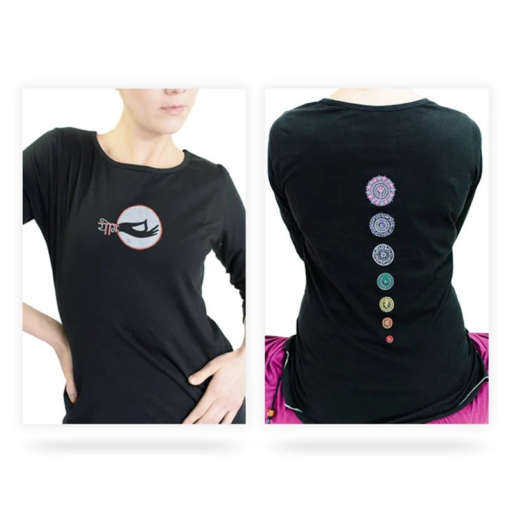 Camiseta yoga algodón orgánico chakras