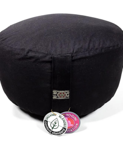 Zafu de Yoga meditación negro XL de algodón BIO