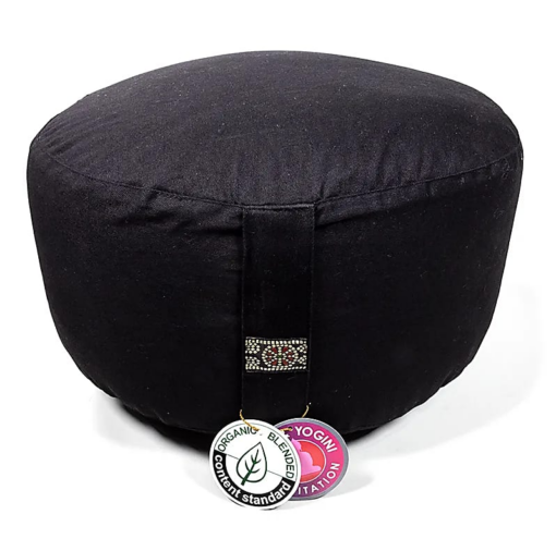 Zafu de Yoga meditación negro XL de algodón BIO