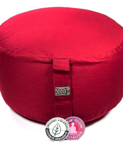Zafu de Yoga meditación rojo XL de algodón BIO