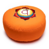 Zafu de Yoga meditación naranja 2°chakra bordado