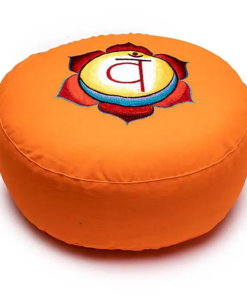 Zafu de Yoga meditación naranja 2°chakra bordado