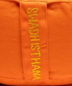 Zafu de Yoga meditación naranja 2°chakra bordado