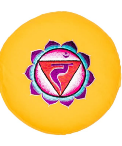 Zafu de Yoga meditación 3er chakra bordado
