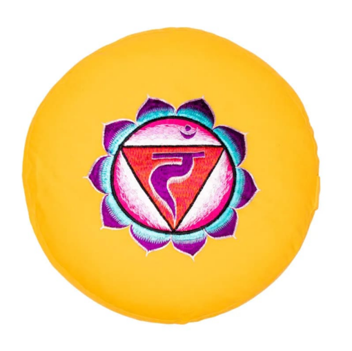 Zafu de Yoga meditación 3er chakra bordado