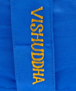 Zafu de Yoga meditación azul 5°chakra bordado