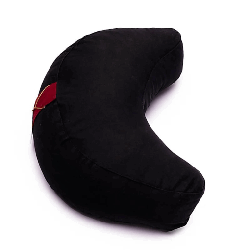 Zafu de Yoga meditación media luna negro