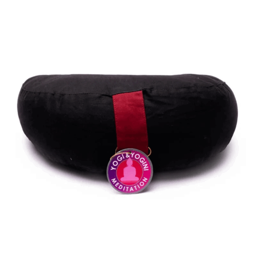 Zafu de Yoga meditación media luna negro