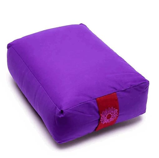 Bolster Yoga Rectangular 7° Chakra púrpura Yogi & Yogini Meditation