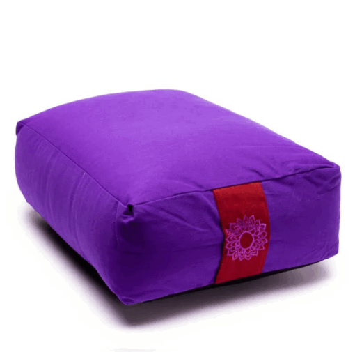 Bolster Yoga Rectangular 7° Chakra púrpura Yogi & Yogini Meditation