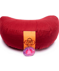 Zafu de Yoga meditación rojo media luna 1 chakra