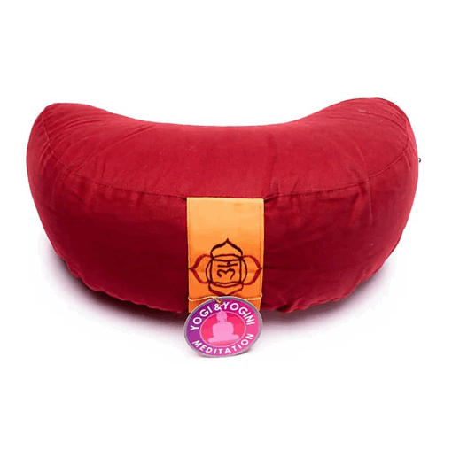 Zafu de Yoga meditación rojo media luna 1 chakra