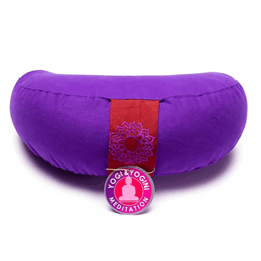 Zafu de Yoga meditación púrpura media luna 7 chakra