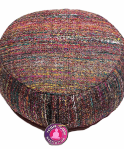 Zafu de Yoga meditación de seda vintage multicolor