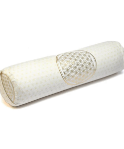 Bolster Yoga redondo Flor de la vida algodón BIO