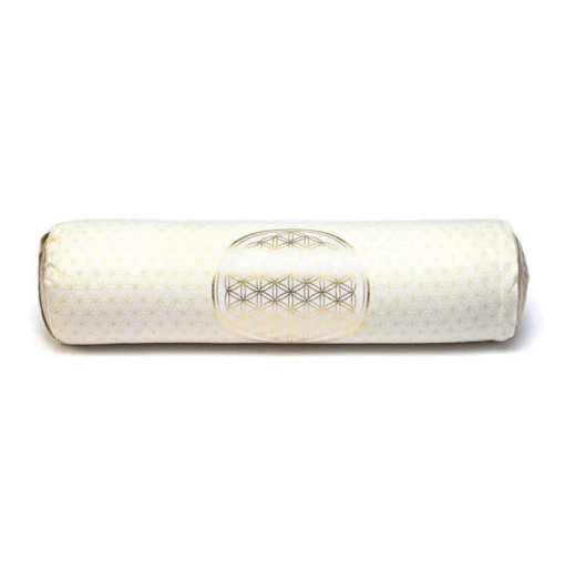 Bolster Yoga redondo Flor de la vida algodón BIO