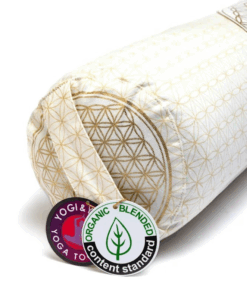 Bolster Yoga redondo Flor de la vida algodón BIO