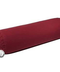 Bolster Yoga cilíndrico rojo de algodón BIO
