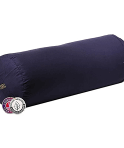 Bolster Yoga cilíndrico azul de algodón BIO