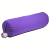 Bolster Yoga cilíndrico púrpura de algodón BIO