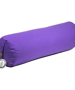 Bolster Yoga cilíndrico púrpura de algodón BIO