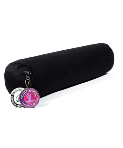 Bolster Yoga mini cilíndrico negro de algodón BIO
