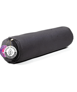 Bolster Yoga mini cilíndrico antracita de algodón BIO
