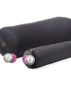 Bolster Yoga mini cilíndrico antracita de algodón BIO