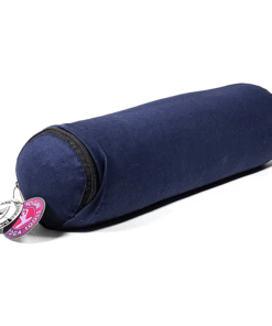 Bolster Yoga mini cilíndrico azul oscuro de algodón BIO